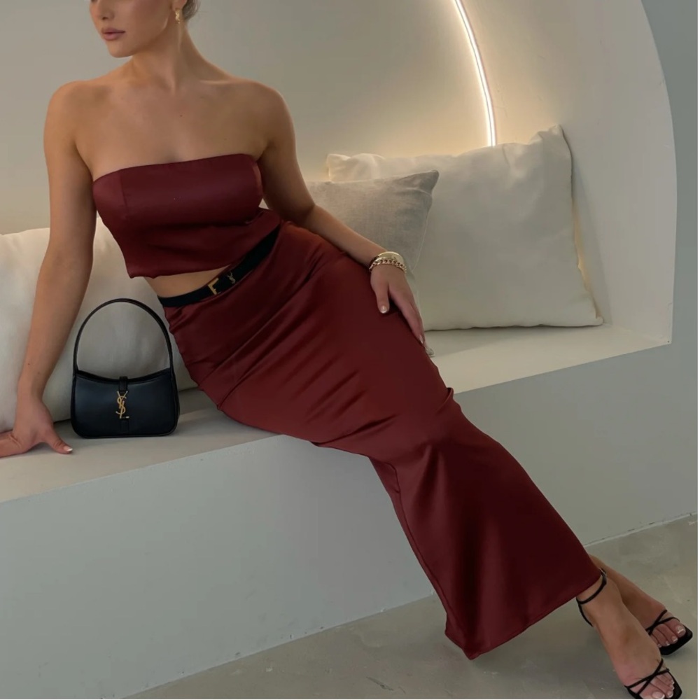 Meshki Mariah Maxi Satin Skirt